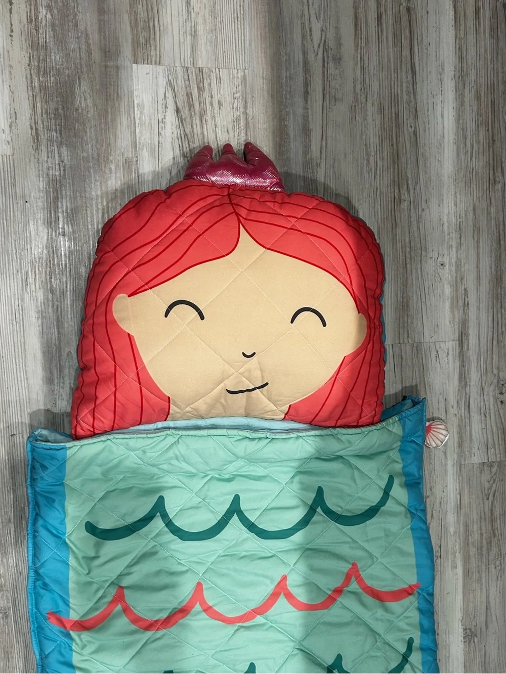 Kids Mermaid Sleeping Bag - Teal & Pink